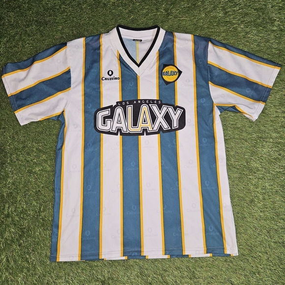 Los Angeles Galaxy Vintage 2004 Striped Soccer Jersey - Picture 1 of 5